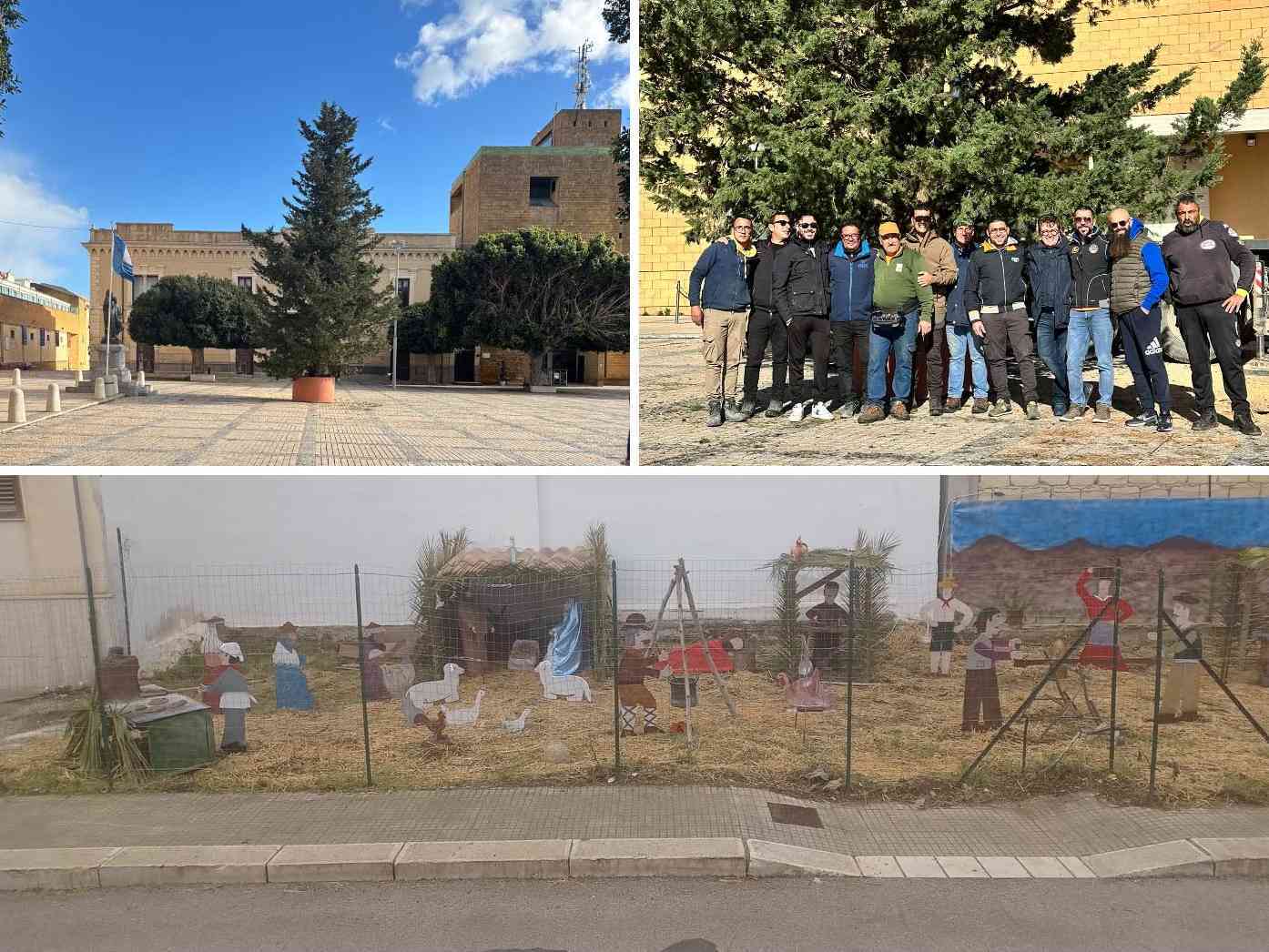 Immagine articolo: A Menfi è già Natale. Arriva l'albero in piazza, realizzato presepe in Corso dei Mille