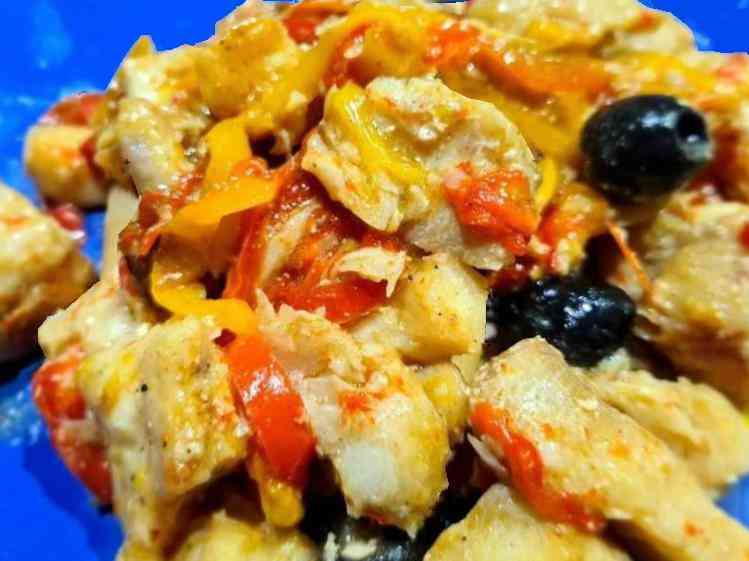 Immagine articolo: La mia ricetta è: Filetti di persico con peperoni ed olive nere. Ecco come prepararli
