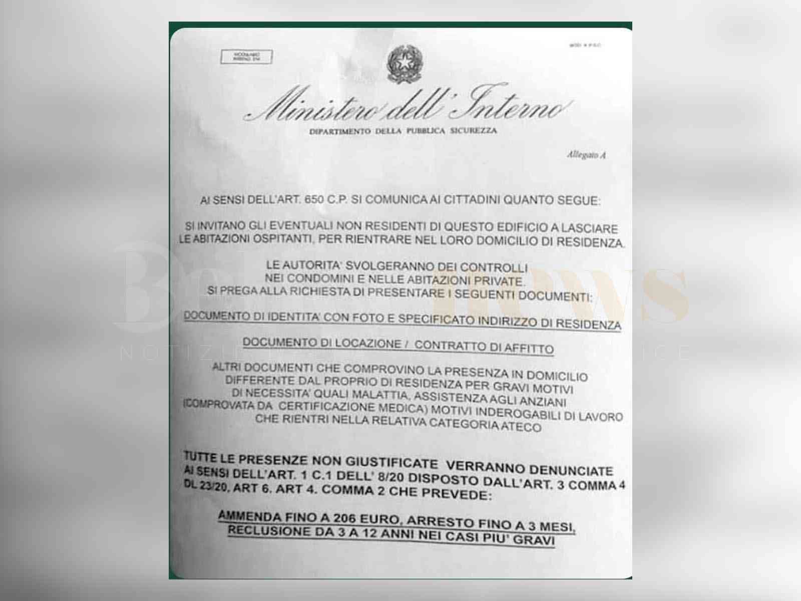 Immagine articolo: Menfi, allarme truffe: falsi avvisi del Ministero sulle abitazioni per introdursi all'interno