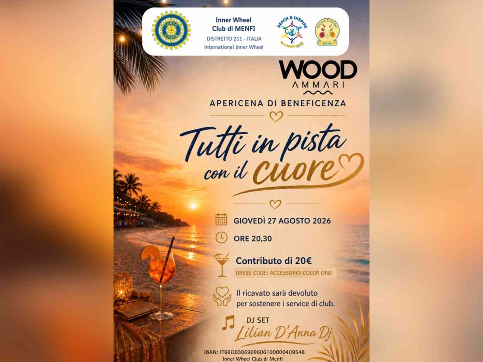Immagine articolo: “Tutti in pista con il cuore“: a Menfi l'apericena di beneficenza targata Inner Wheel Club